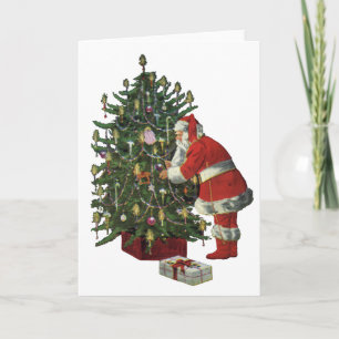 Weihnachten im Vintage-Stil, Weihnachtsmann mit Ge