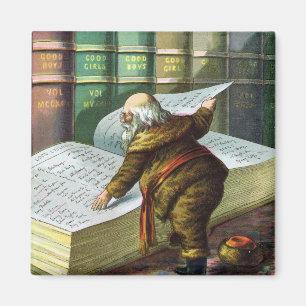 Weihnachten im Vintage-Stil, Weihnachtsmann Naught Magnet