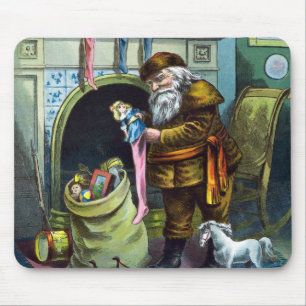 Weihnachten im Vintage-Stil, Weihnachtsmann-Strümp Mousepad