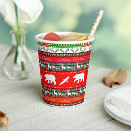 Weihnachten im Wald Pappbecher