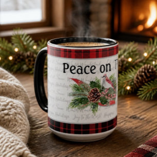 Weihnachten im Wald Roter Kardinal Tasse
