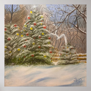 Weihnachten im Wald, von Gary Poling Poster