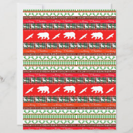Weihnachten im Wald Weihnachtsbastelpapier