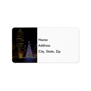 Weihnachten im Warren Park Night Address Label Adressaufkleber