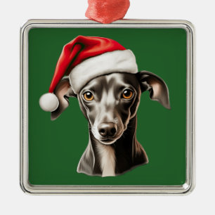 Weihnachten im Wasser Italienischer Windhund Ornament Aus Metall