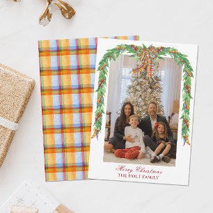 Weihnachten im Wasser Kariertes Bow Garland Foto