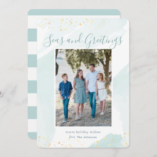 Weihnachten im Wasser Weihnachtsfeiertag Fotokarte Einladung