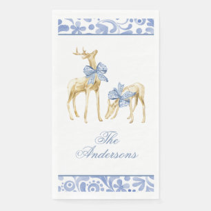 Weihnachten im Wasserbad Chinoiserie Bow Reindeer Serviette