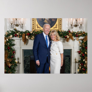 Weihnachten im Weißen Haus Präsident Joe Biden Fot Poster
