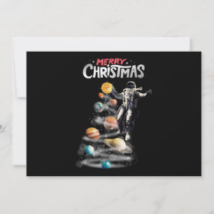 Weihnachten im Weltraum Sonnensystem Astronaut Ein Einladung