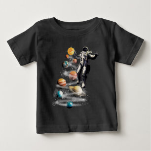 Weihnachten im Weltraumsolarsystem Astronaut Invit Baby T-shirt