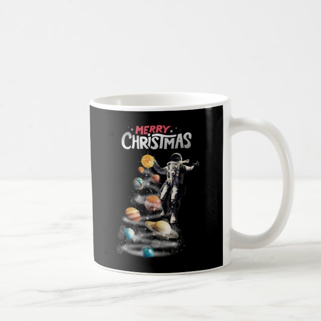 Weihnachten im Weltraumsolarsystem Astronaut Invit Kaffeetasse (Rechts)