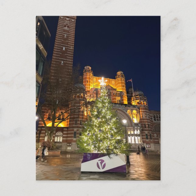 Weihnachten im Westminster Cathedral, London Großb Postkarte (Vorderseite)