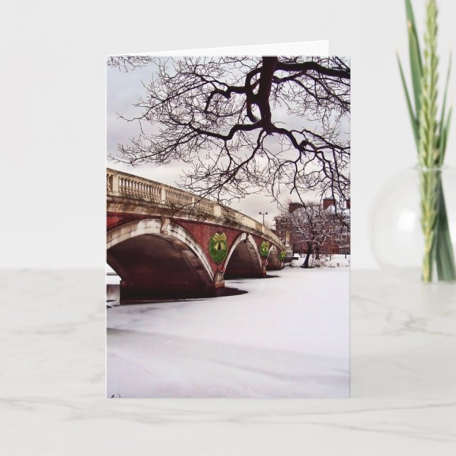 Weihnachten im Winter auf dem Charles River Boston (Vorderseite)