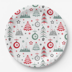 Weihnachten im Winter. Pappteller