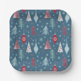 Weihnachten im Winter. Pappteller