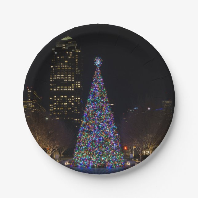 Weihnachten im Zentrum von Dallas Pappteller (Vorderseite)