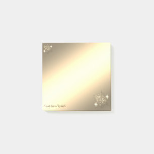 Weihnachten,Imitate Gold Snowflakes Personalisiert Post-it Klebezettel