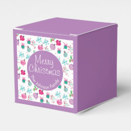 Weihnachten in Aquarellfarbe Handgemalte Muster Geschenkschachtel