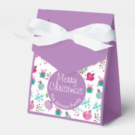 Weihnachten in Aquarellfarbe Handgemalte Muster Geschenkschachtel