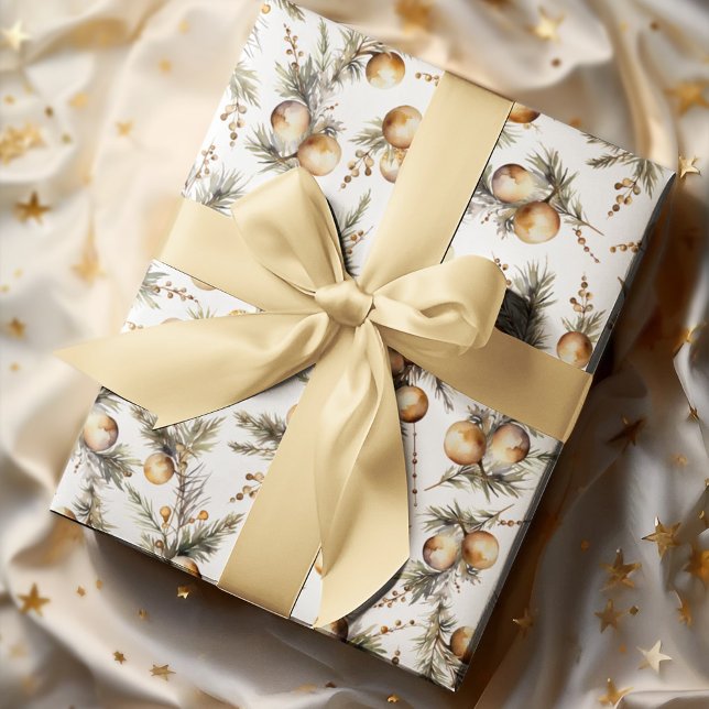 Weihnachten in Aquarellgolden Geschenkpapier Set (Von Creator hochgeladen)