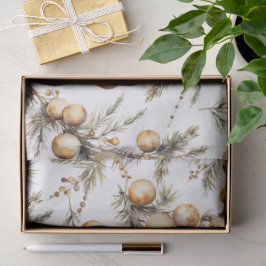 Weihnachten in Aquarellgolden Seidenpapier