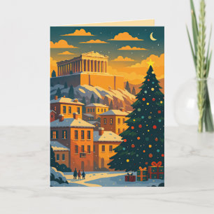 Weihnachten in Athen Griechenland Feiertagskarte – Karte
