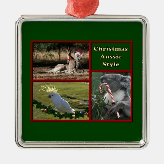 Weihnachten in Australien Silbernes Ornament (Vorne)