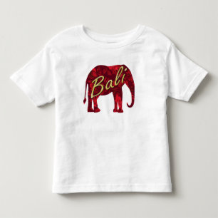 Weihnachten in Bali-Batik 1 Elefant Kleinkind T-shirt