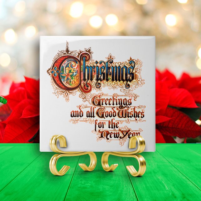 Weihnachten (in beleuchteten Buchstaben) Fliese (Von Creator hochgeladen)