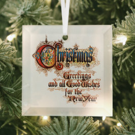 Weihnachten (in beleuchteten Buchstaben) Ornament Aus Glas
