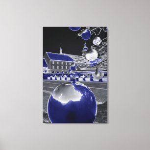 Weihnachten in Blau Leinwanddruck