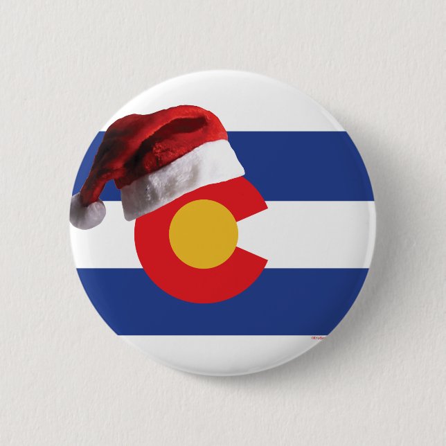 Weihnachten in Colorado Button (Vorderseite)