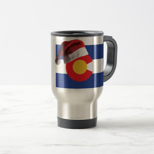 Weihnachten in Colorado Reisebecher (VorderseiteRechts)