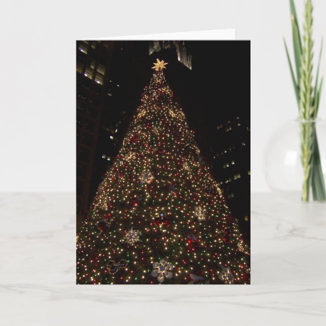Weihnachten in Daley Plaza Chicago | Blank Karte (Vorderseite)