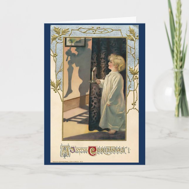 Weihnachten in den 40er Jahren Retro-Urlaub Karte (Vorderseite)