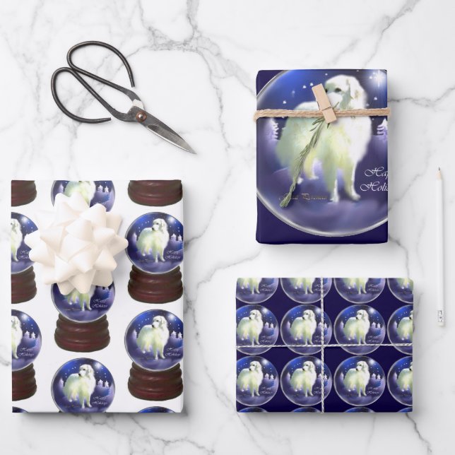 Weihnachten in den Pyrenäen Geschenkpapier Set (Vorderseite)