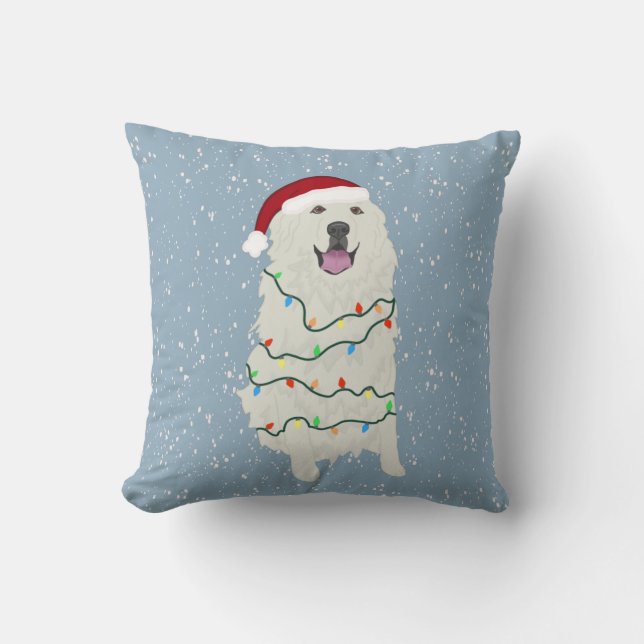 Weihnachten in den Pyrenäen Kissen (Vorderseite)