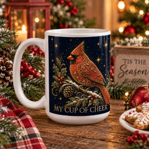 Weihnachten in den Sternen Roter Kardinal Kaffeetasse