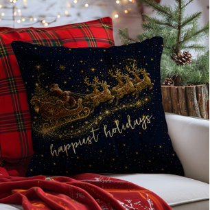 Weihnachten in den Sternen   Santas Schlitten Kissen