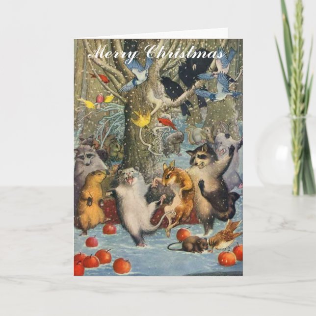 Weihnachten in der Grüße des Waldes (Vorderseite)