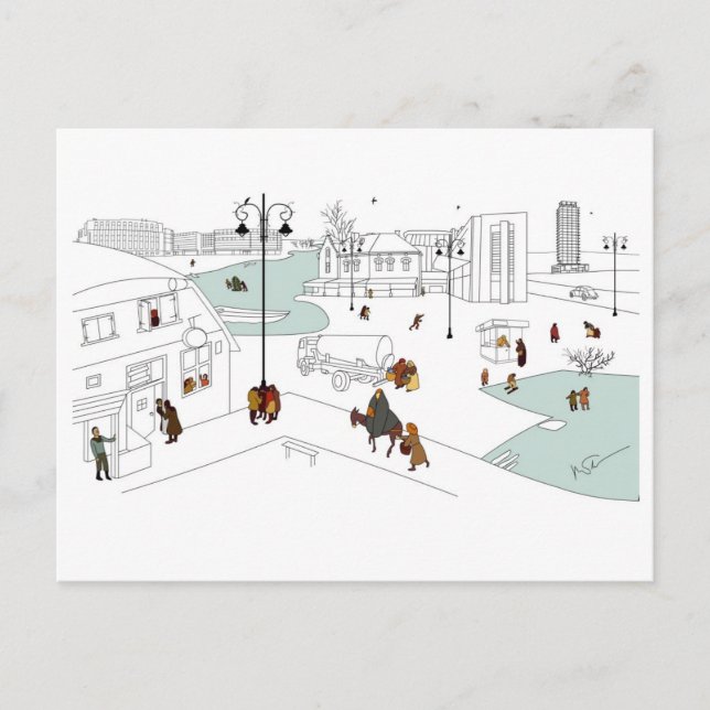 Weihnachten in der modernen Stadt (Vorderseite)