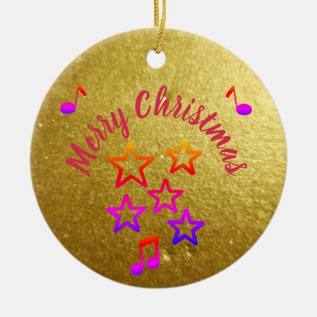 Weihnachten in der Musik Keramik Ornament (Vorne)