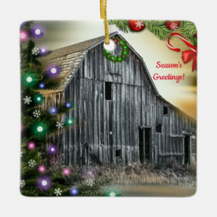 Weihnachten in der Scheune Keramik-Ornament Keramikornament