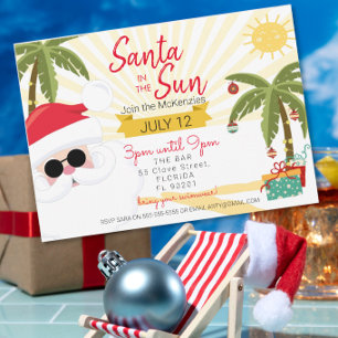 Weihnachten in der Sonne Sommerparty Australiens W Einladung