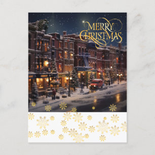 Weihnachten in der Stadt. Postkarte