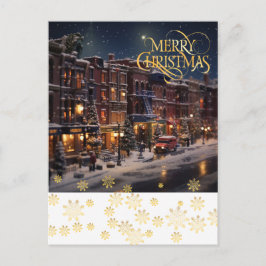 Weihnachten in der Stadt. Postkarte