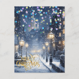 Weihnachten in der Stadt. Postkarte