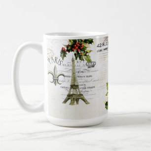 Weihnachten in der Turm-Kaffee-Tasse Paris Eiffel Tasse