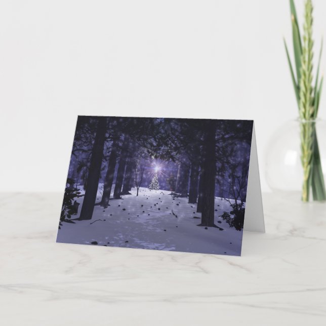 Weihnachten in der Weihnachtskarte der Pinien (Vorderseite)